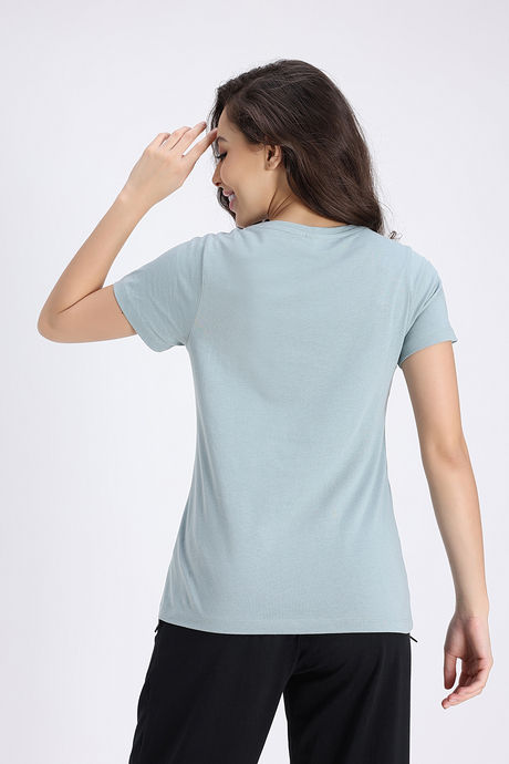 Zivame Knit Cotton Loungewear Top - Grey Mist — image 4